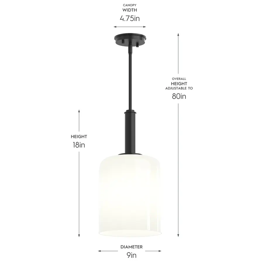 Reines Matte Black Pendant - Image 4