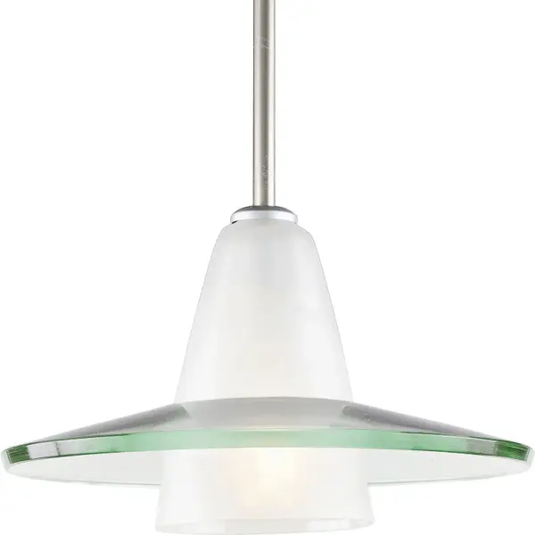 This compact pendant combines brushed nickel hardware with clear etched glass for a refined look that works in traditional and contemporary spaces. Perfect for kitchen islands, dining nooks, or as multiples over counters.