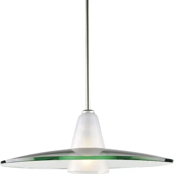 This elegant one-light pendant combines traditional etched glass with a brushed nickel finish for versatile appeal. The clear etched shade provides soft, diffused lighting ideal for intimate spaces and task areas.