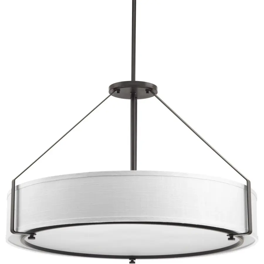 Ratio Collection Six-Light Fabric Shade Pendant - Image 1