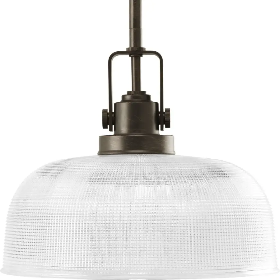 Archie Collection One-Light Clear Prismatic Glass Pendant Light - Image 2
