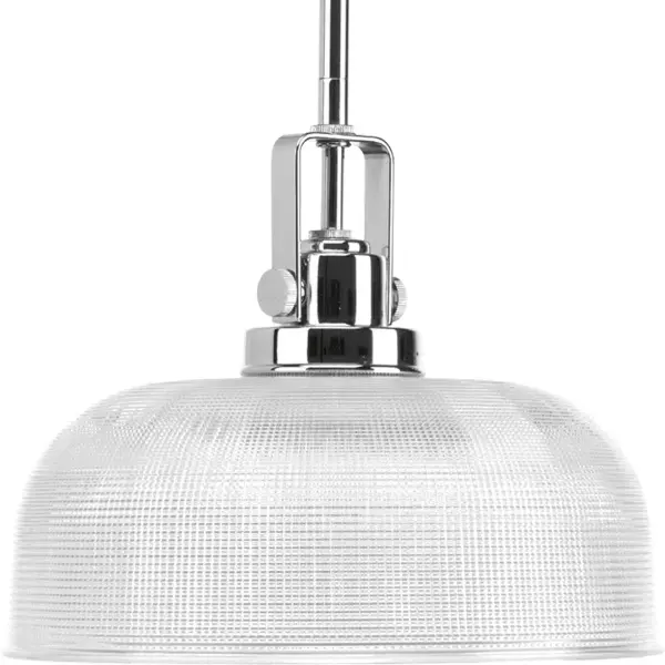 Archie Collection One-Light Clear Prismatic Glass Pendant Light - Image 3