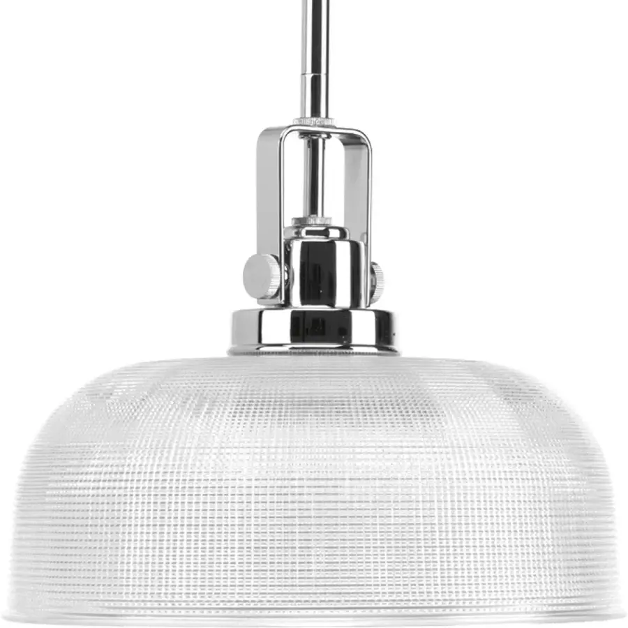 Archie Collection One-Light Clear Prismatic Glass Pendant Light - Image 3
