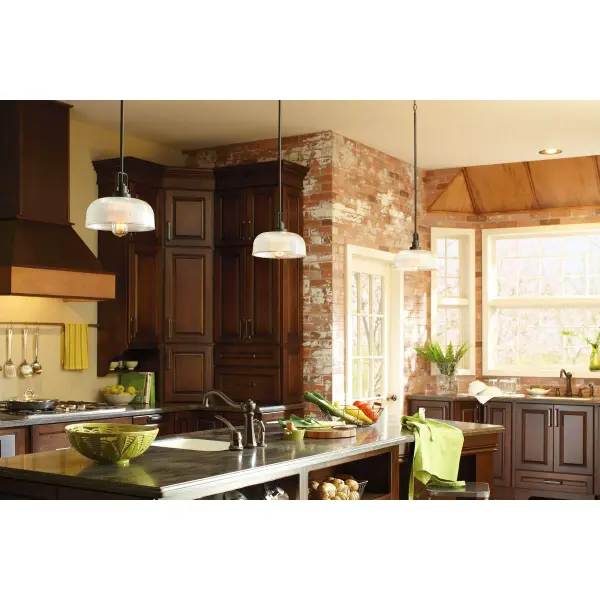 Archie Collection One-Light Clear Prismatic Glass Pendant Light - Image 5