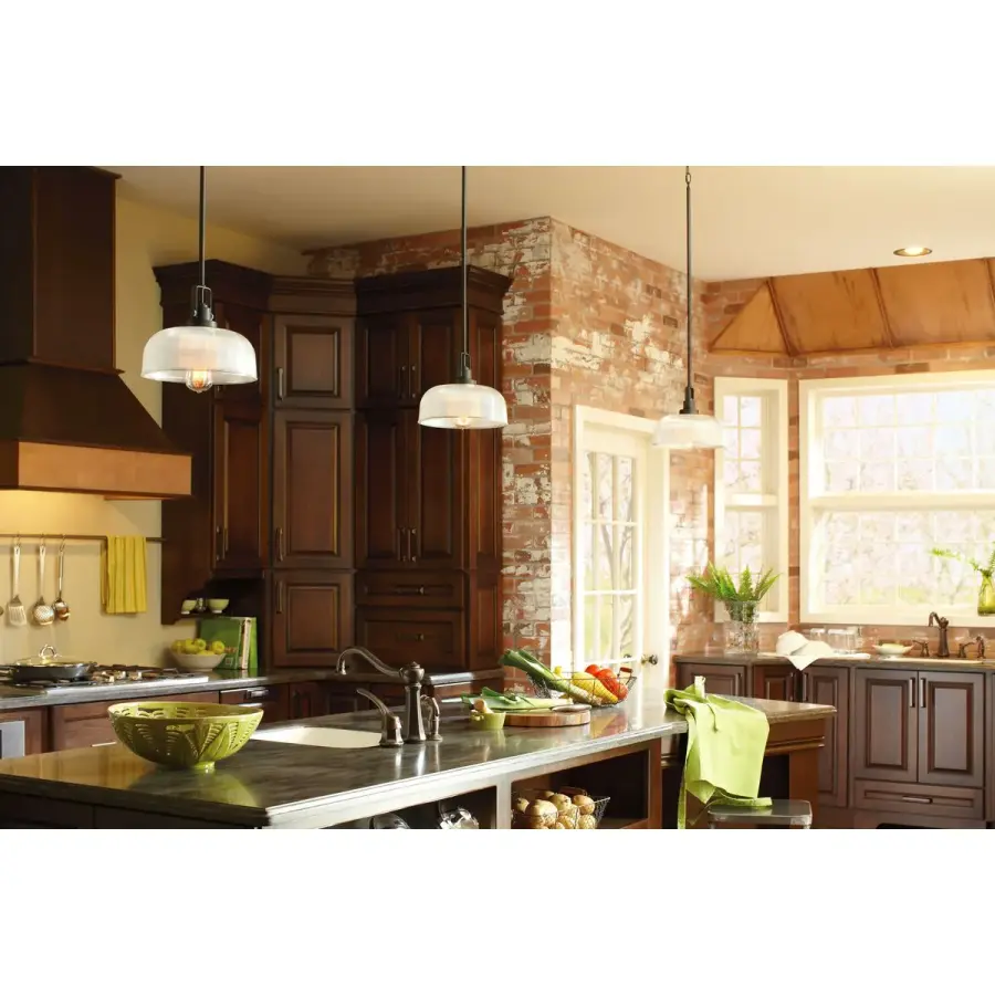 Archie Collection One-Light Clear Prismatic Glass Pendant Light - Image 5