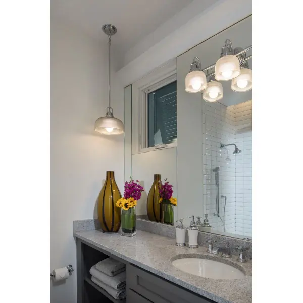 Archie Collection One-Light Clear Prismatic Glass Pendant Light - Image 6