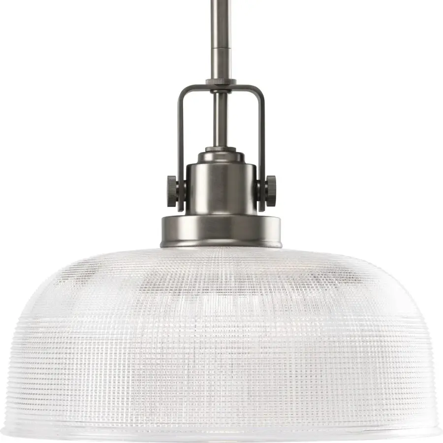 Archie Collection One-Light Clear Prismatic Glass Pendant Light - Image 1