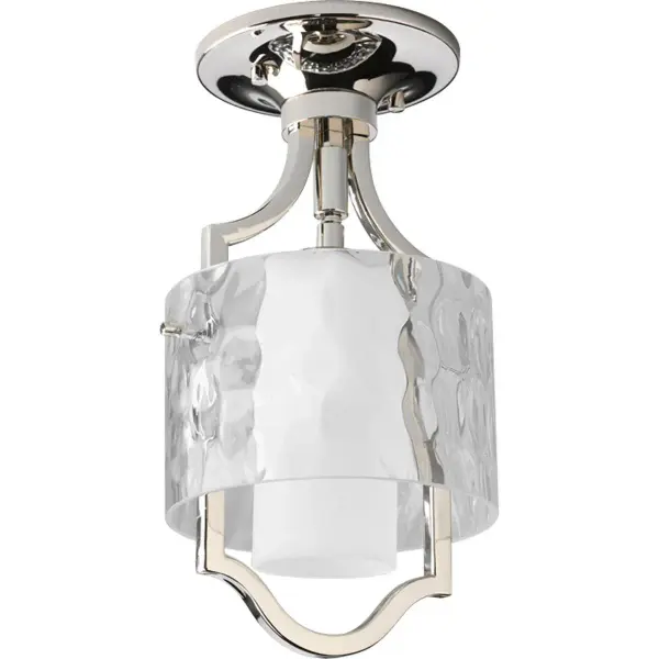 Caress Collection One-Light Clear Water Glass Mini-Pendant - Image 1