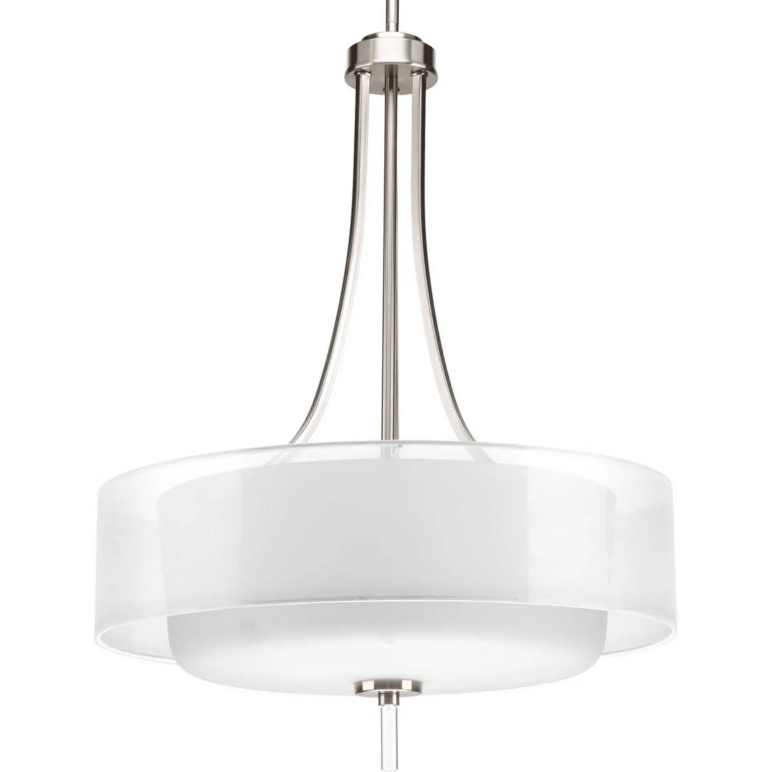 Invite Four Light Pendant in Brushed Nickel