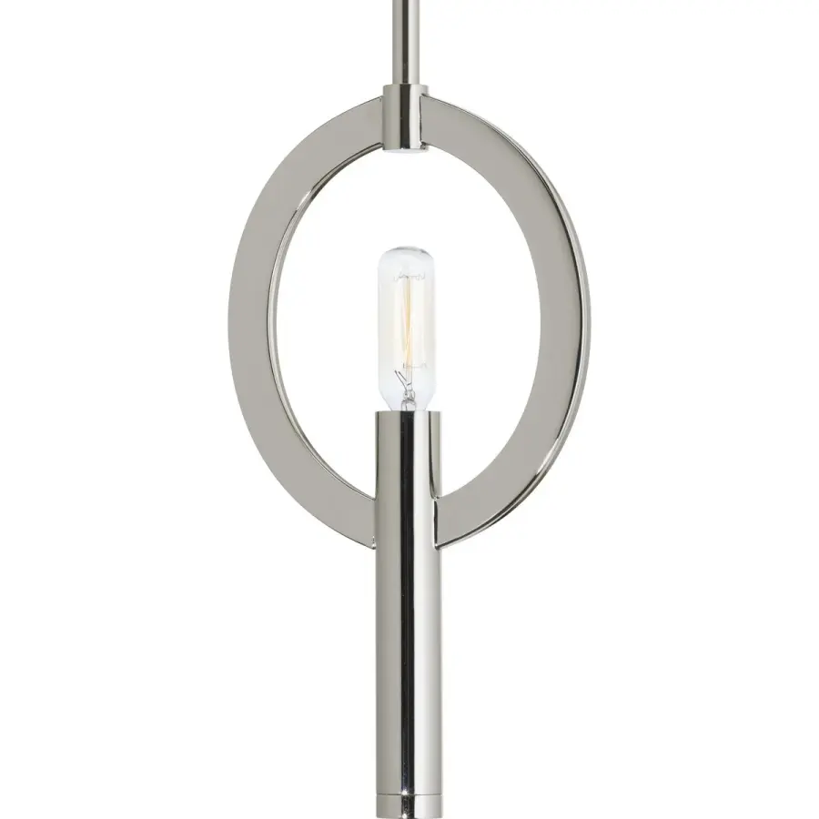 Elegant Mini-Pendant with Polished Nickel Finish - Image 1