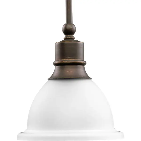 Madison Collection One-Light Etched Glass Mini-Pendant - Image 1