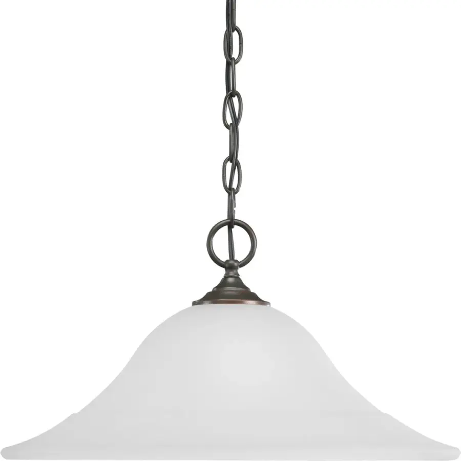 Trinity Collection One-Light Etched Glass Pendant Light - Image 1