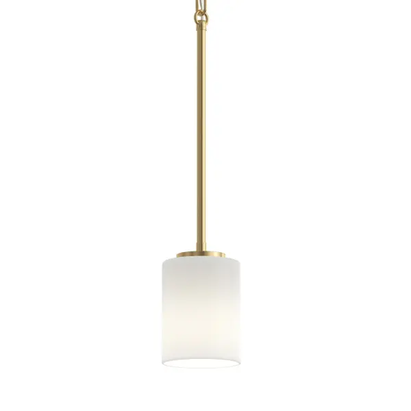 Replay Collection One-Light Etched White Glass Mini-Pendant - Image 6