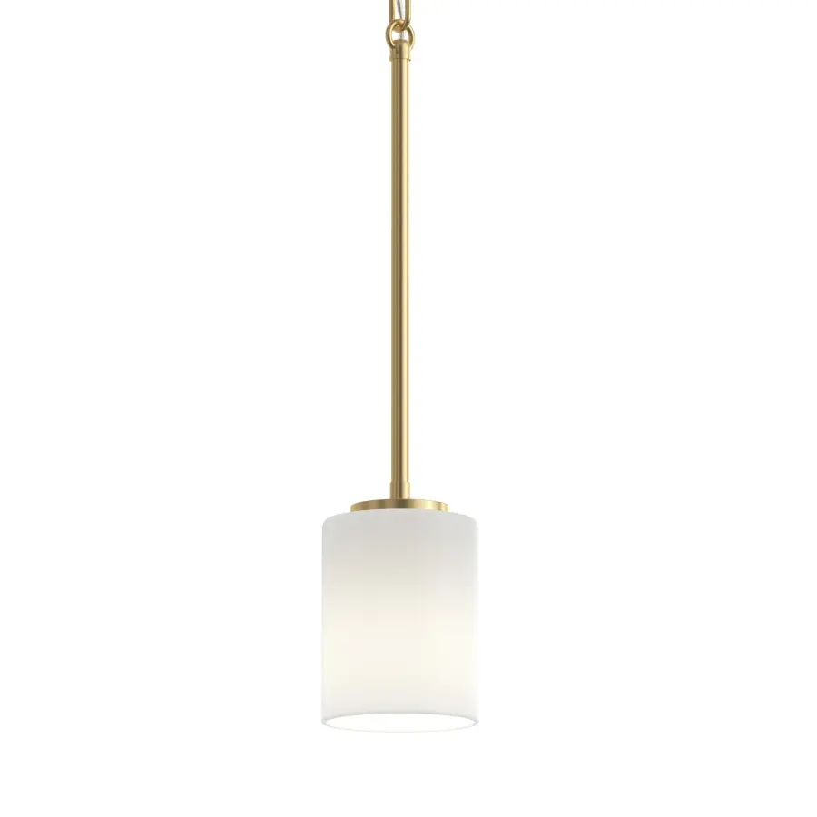 Replay Collection One-Light Etched White Glass Mini-Pendant - Image 6