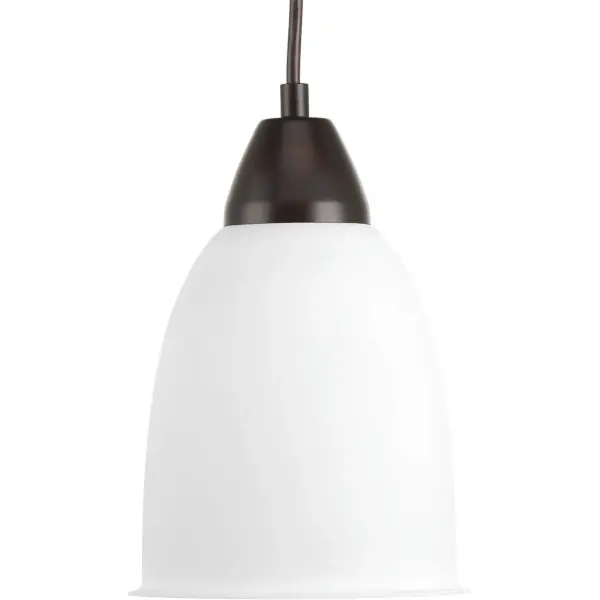 The Simple Collection pendant delivers energy-efficient LED lighting in a versatile brushed nickel finish. Its compact single-light design works well in smaller spaces, offering JA8 compliance for California installations. - alternate view