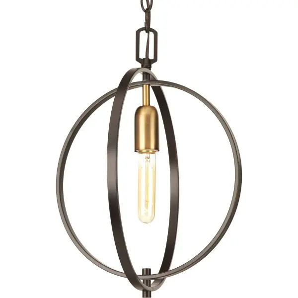Compact Global-Inspired Pendant with Warm Bronze Finish - Image 1