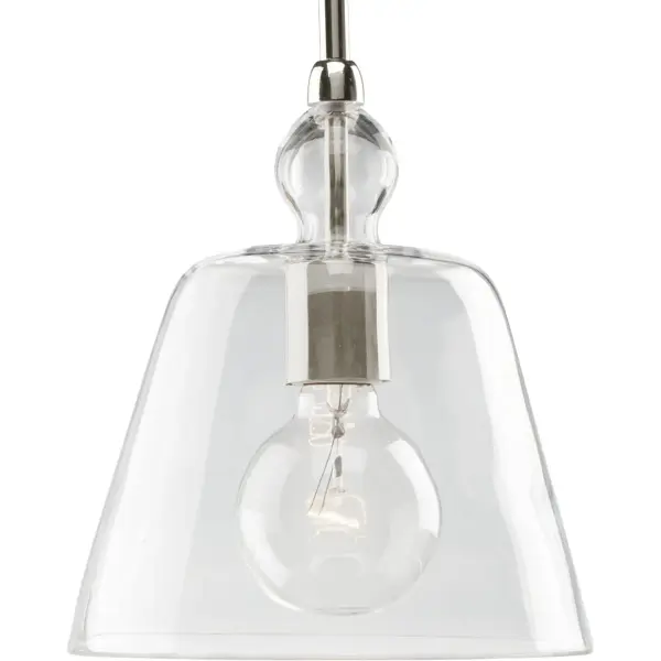 Clear Glass One-Light Mini-Pendant Light - Image 1