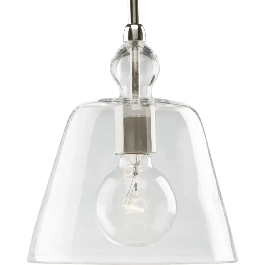 Clear Glass One-Light Mini-Pendant Light - Image 1