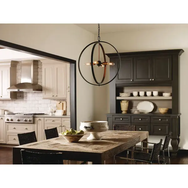 Classic Four-Light Pendant with Timeless Antique Bronze Finish - Image 2