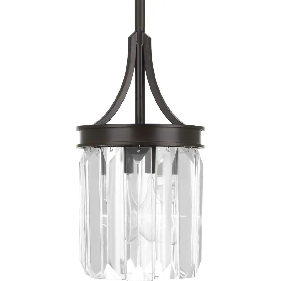 Elegant Mini-Pendant with Clear Glass and Contemporary Silver Finish - Image 2
