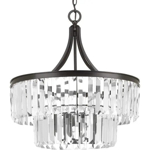 Sophisticated Five-Light Pendant with Sparkling Clear Glass Shades - Image 2