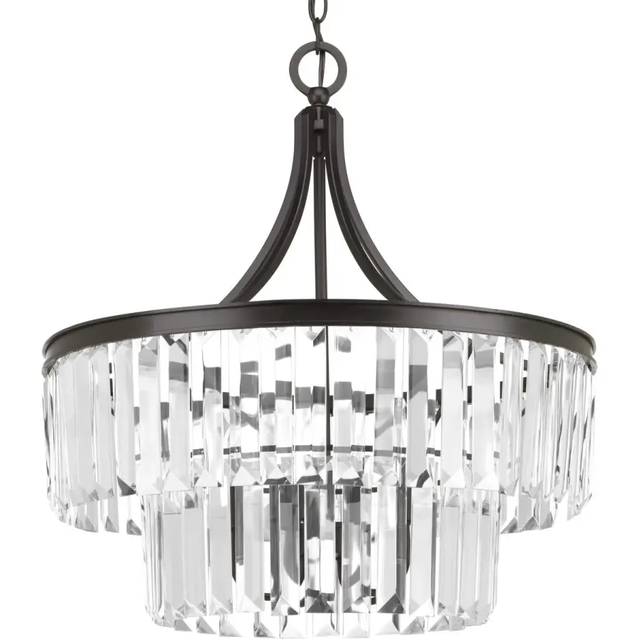 Sophisticated Five-Light Pendant with Sparkling Clear Glass Shades - Image 2