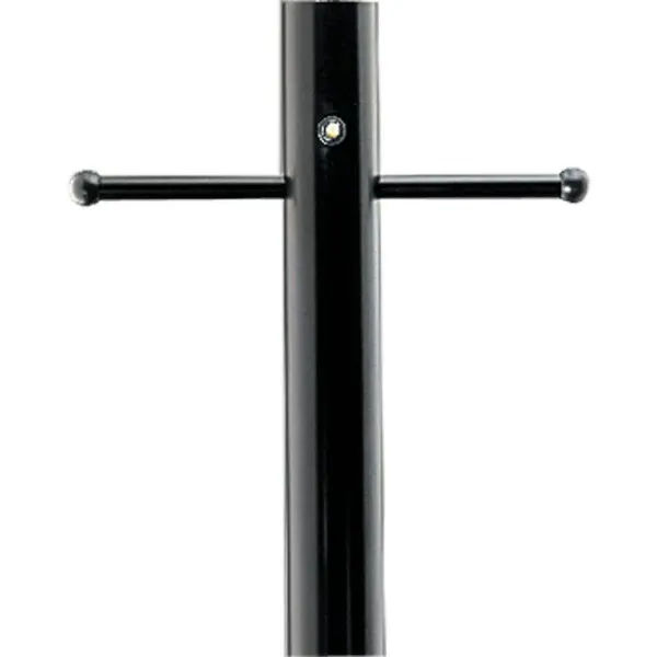 This durable aluminum post combines functionality with traditional styling, featuring an integrated photocell for automatic dusk-to-dawn operation and a convenient ladder rest for maintenance access.