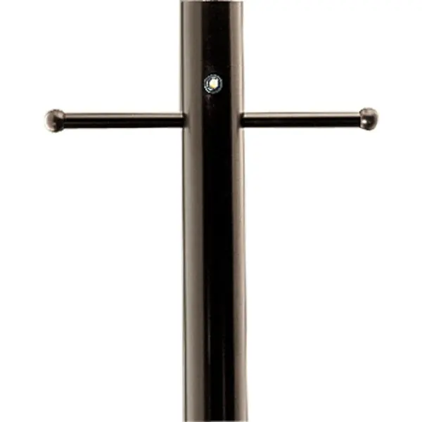 This durable aluminum post combines functionality with traditional styling, featuring an integrated photocell for automatic dusk-to-dawn operation and a convenient ladder rest for maintenance access. - alternate view