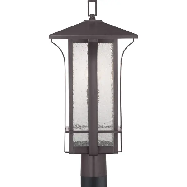 The Cullman post lantern blends traditional Craftsman design with modern sensibilities, featuring clean lines and an Antique Bronze finish. JA8-compliant for California energy standards, this fixture delivers reliable outdoor illumination.