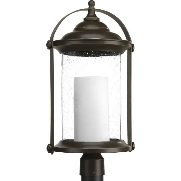 The Whitacre Collection Post Lantern combines traditional design with modern energy efficiency. Its Antique Bronze finish and clean lines make it ideal for residential porches and patios, while JA8 and Title 24 compliance ensure California energy standards are met.