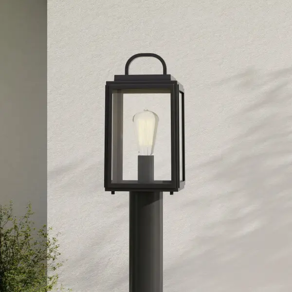 The Grandbury post lantern combines timeless transitional design with modern durability. Featuring DURASHIELD protective coating and JA8 compliance, this fixture delivers reliable outdoor illumination with coastal-inspired charm. - alternate view