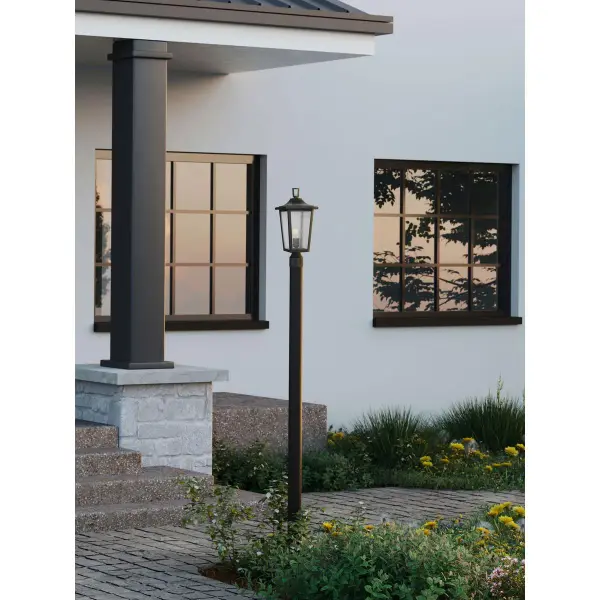 Padgett One-Light Clear Seeded Glass Outdoor Post Light - Image 5