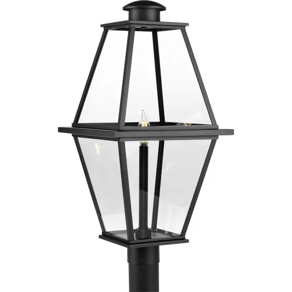 Bradshaw One-Light Clear Glass Outdoor Post Lantern - Image 3