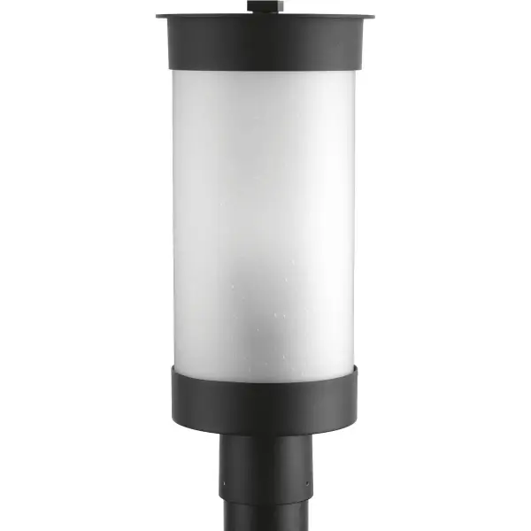 The Hawthorne post lantern blends clean modern lines with traditional craftsman details in a durable textured black finish. JA8 compliant for California energy standards, this two-light fixture provides ample illumination for pathways and entryways.