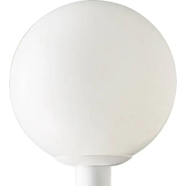 This single-light post lantern combines timeless globe styling with durable acrylic construction. The white finish offers clean versatility for outdoor spaces, while JA8 compliance ensures energy efficiency.