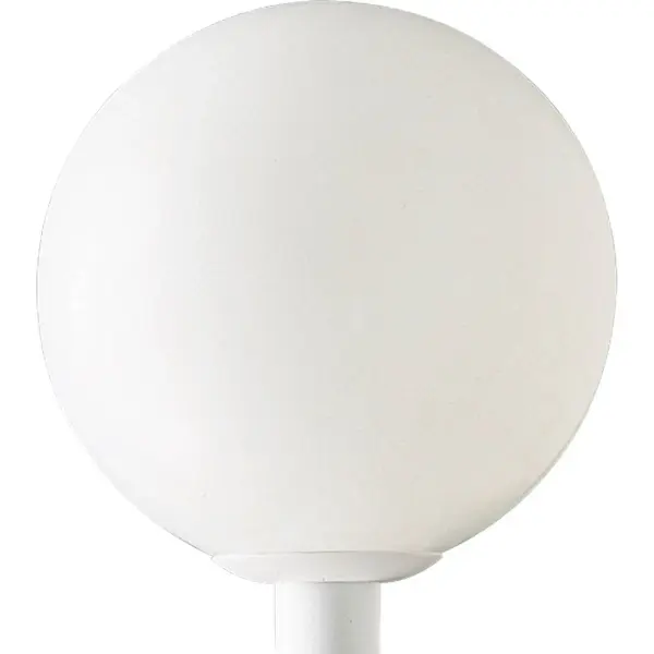 This single-light post lantern combines timeless globe styling with durable acrylic construction. The white finish offers clean versatility for outdoor spaces, while JA8 compliance ensures energy efficiency.