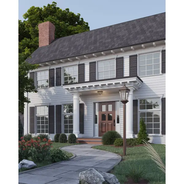 The Crawford Collection brings traditional elegance to outdoor spaces with its four-light configuration and oil rubbed bronze finish. Perfect for illuminating entryways, patios, and porches with warm, welcoming light. - alternate view