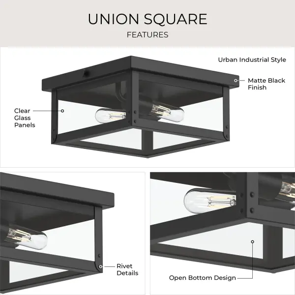 Union Square Two-Light Flush Mount - Image 12