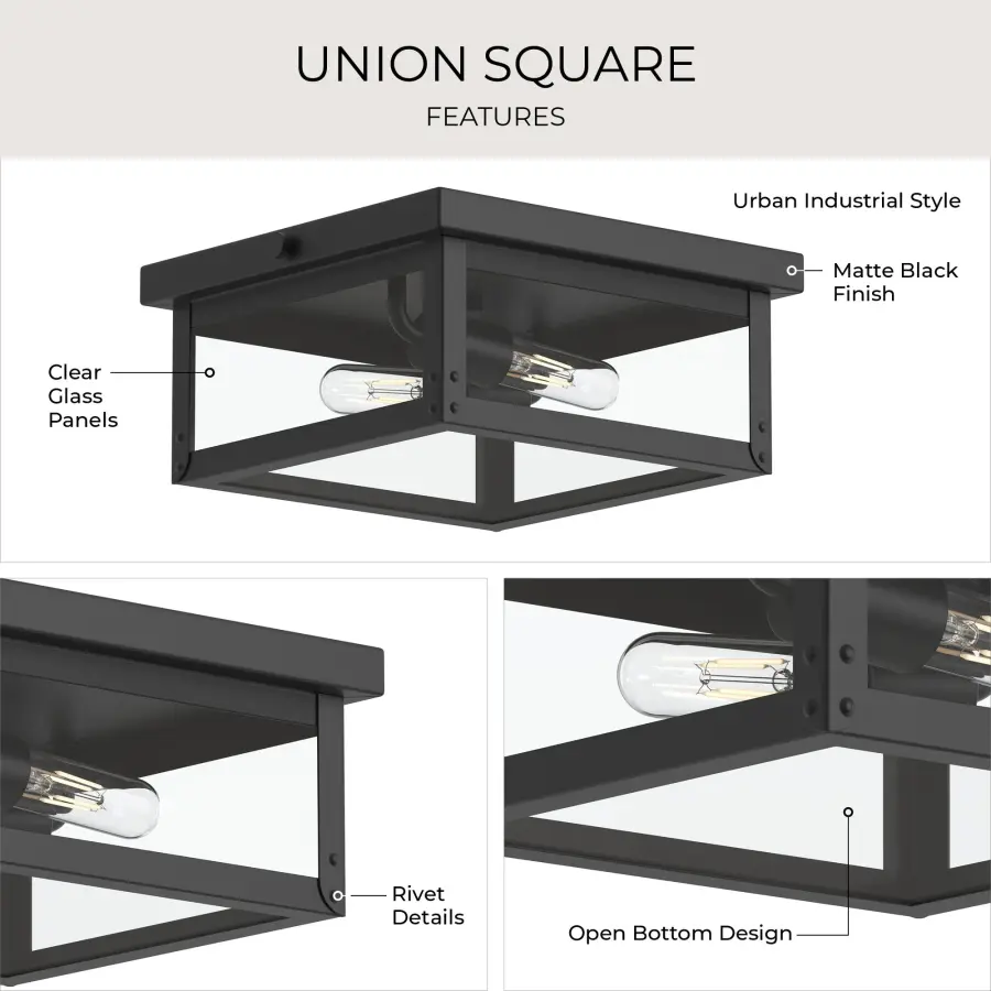 Union Square Two-Light Flush Mount - Image 12