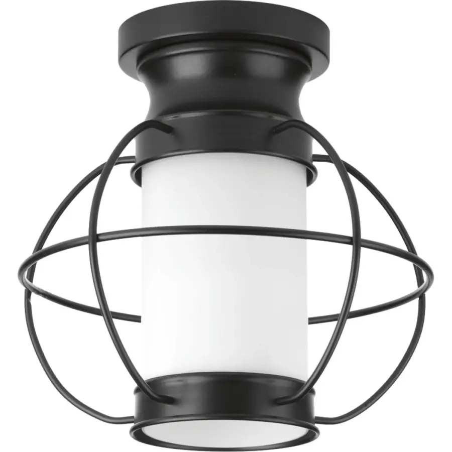 Versatile Indoor-Outdoor Flush Mount with Farmhouse Charm