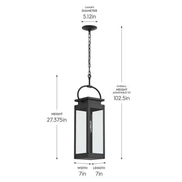 Union Square One-Light Hanging Lantern - Image 12