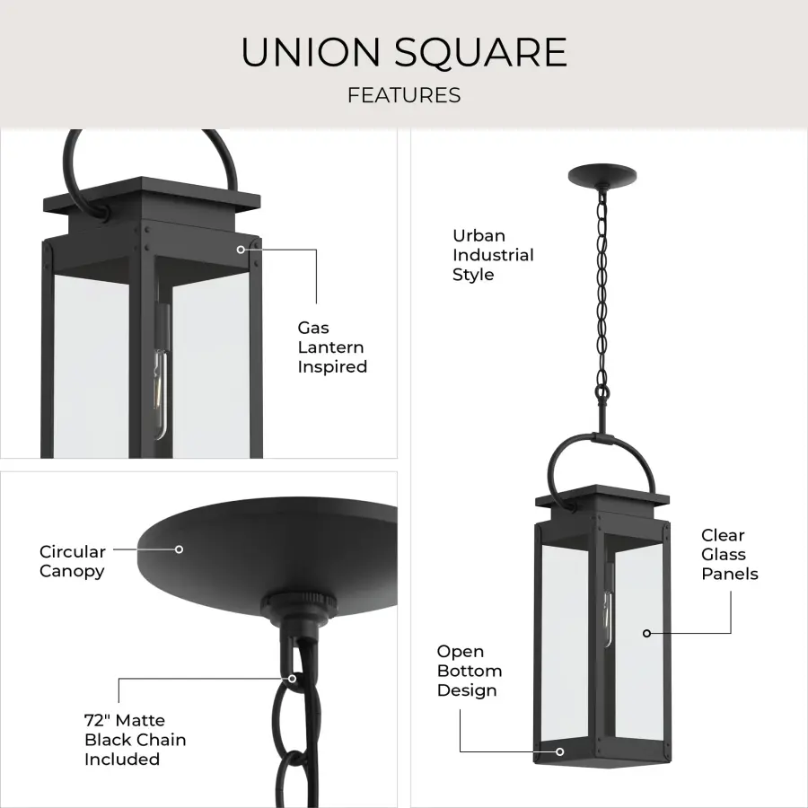 Union Square One-Light Hanging Lantern - Image 14