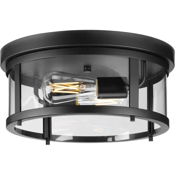 Gunther 12-5/8" Flush Mount in Antique Bronze - Image 3