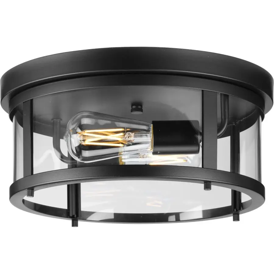 Gunther 12-5/8" Flush Mount in Antique Bronze - Image 3