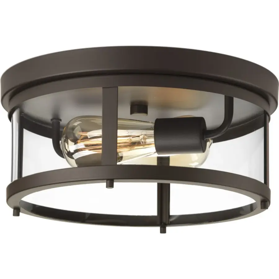 Gunther 12-5/8" Flush Mount in Antique Bronze - Image 6