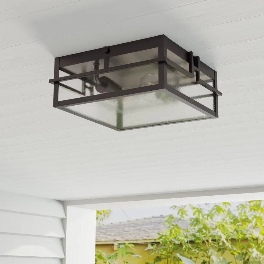 Boxwood Two-Light Outdoor Flush Mount - Image 1