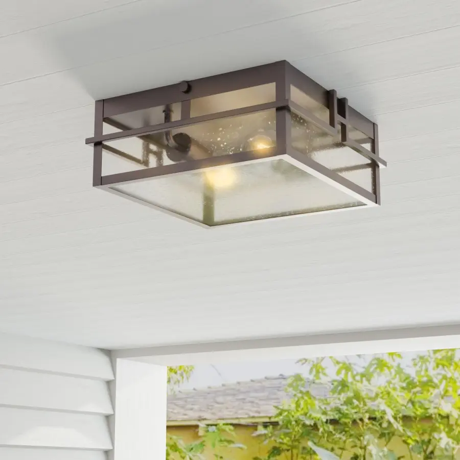 Boxwood Two-Light Outdoor Flush Mount - Image 2