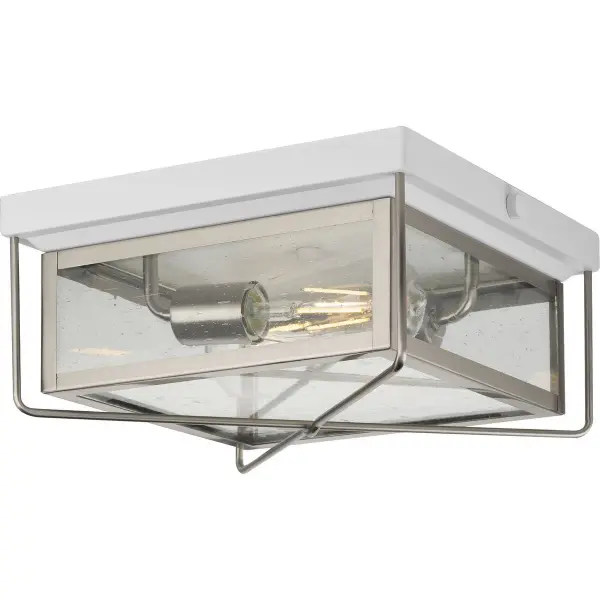 Barlowe Two-Light Clear Seeded Glass Flush Mount - Image 6