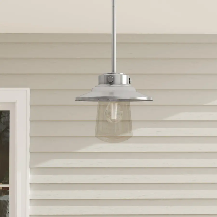 Versatile Farmhouse Mini-Pendant with Indoor-Outdoor Capability - Image 1