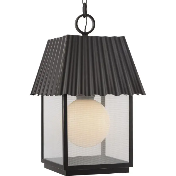 The Point Dume Hook Pond lantern combines traditional craftsmanship with coastal elegance. Its oil rubbed bronze finish and clear glass panels create sophisticated outdoor ambiance while meeting California Title 20/22 standards. - alternate view
